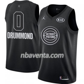 Camiseta Hombre Detroit Pistons Andre Drummond 0 2018 All Star Jordan Brand Negro Swingman
